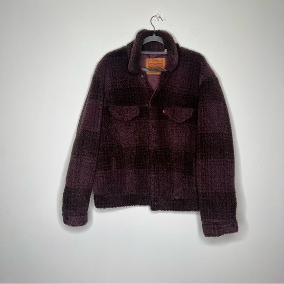 Levi’s COZY VINTAGE RELAXED FIT SHERPA TRUCKER JACKET NWT - Picture 3 of 12